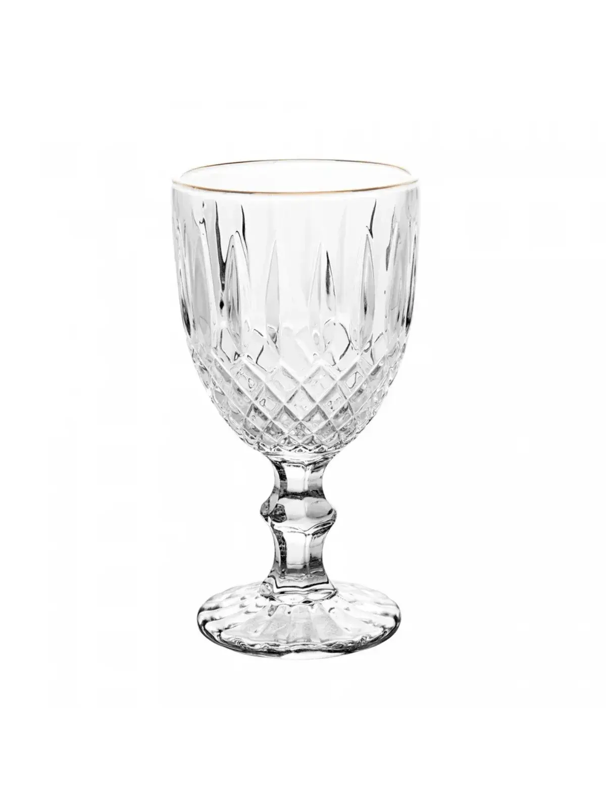 Taça de Água Greek com Fio de Ouro em Vidro 320ml