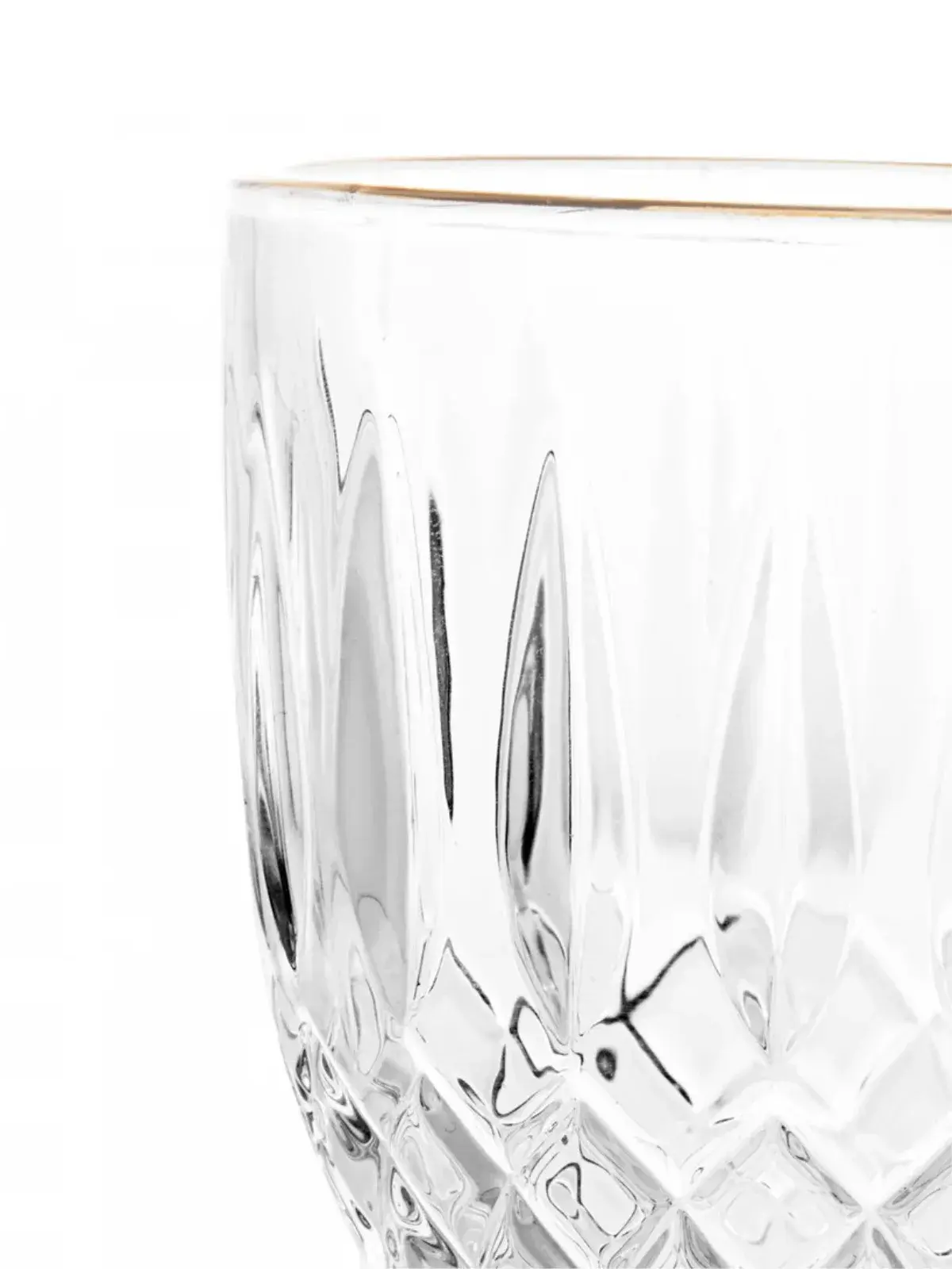 Taça de Água Greek com Fio de Ouro em Vidro 320ml