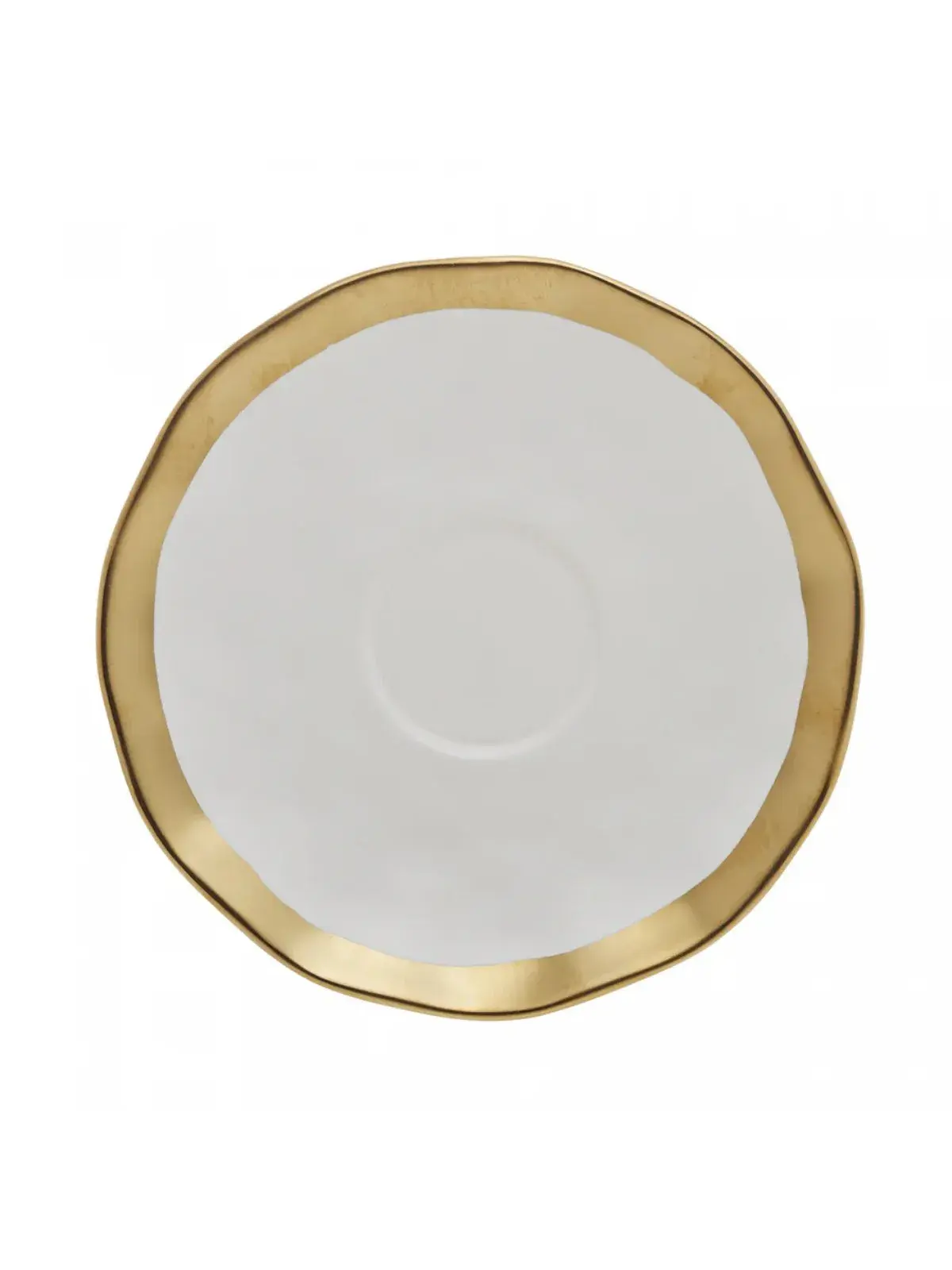 Xícara de Café em Porcelana Dubai Branco e Dourado