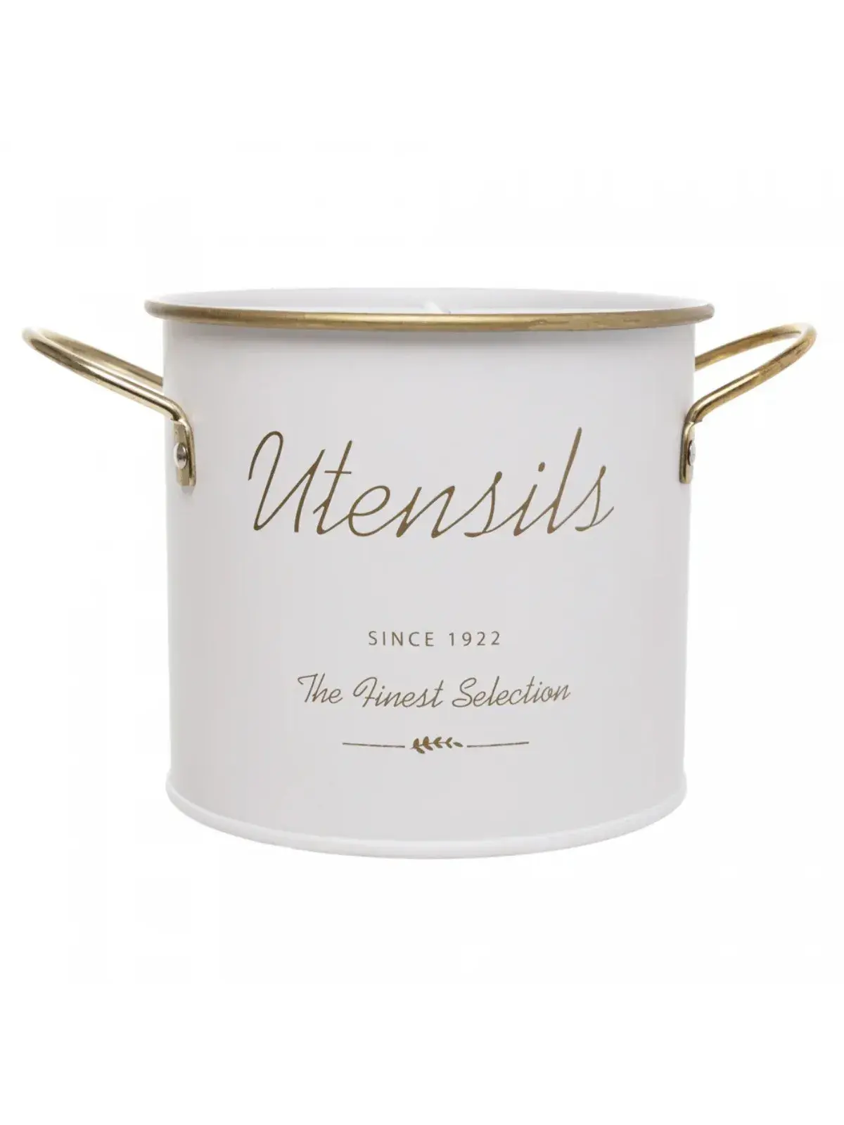 Porta Talher Olina em Metal Off-White