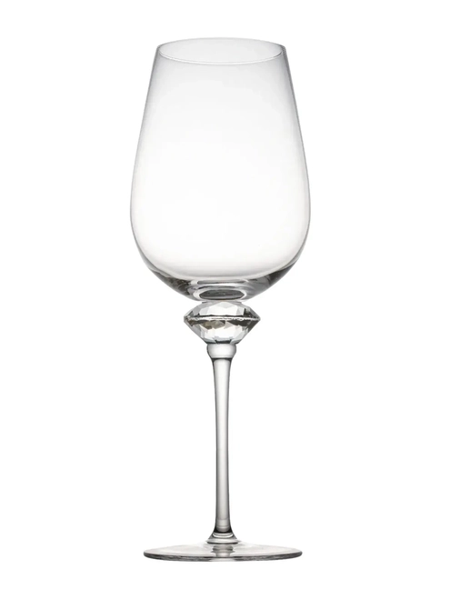 Taça de Vinho Branco com Haste Lapidada Diamond