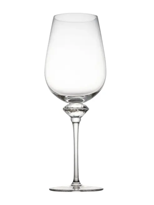 Taça de Vinho Branco com Haste Lapidada Diamond