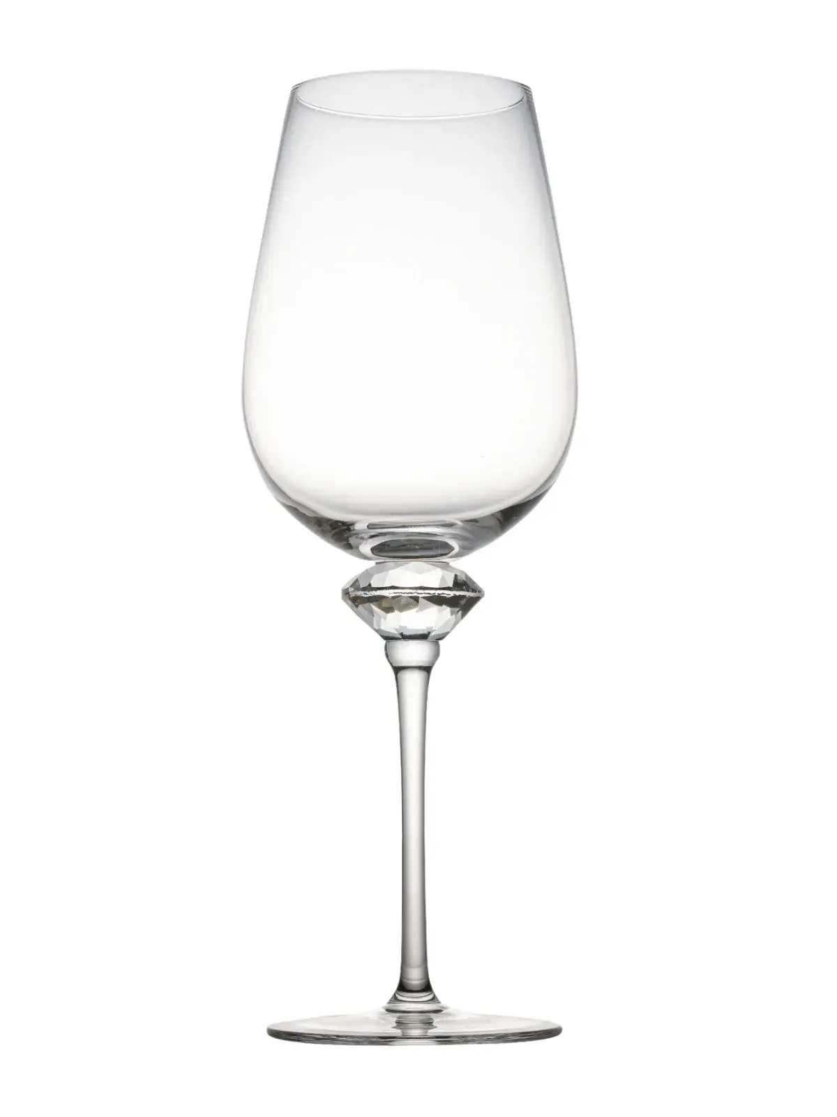 Taça de Vinho Branco com Haste Lapidada Diamond 510ml