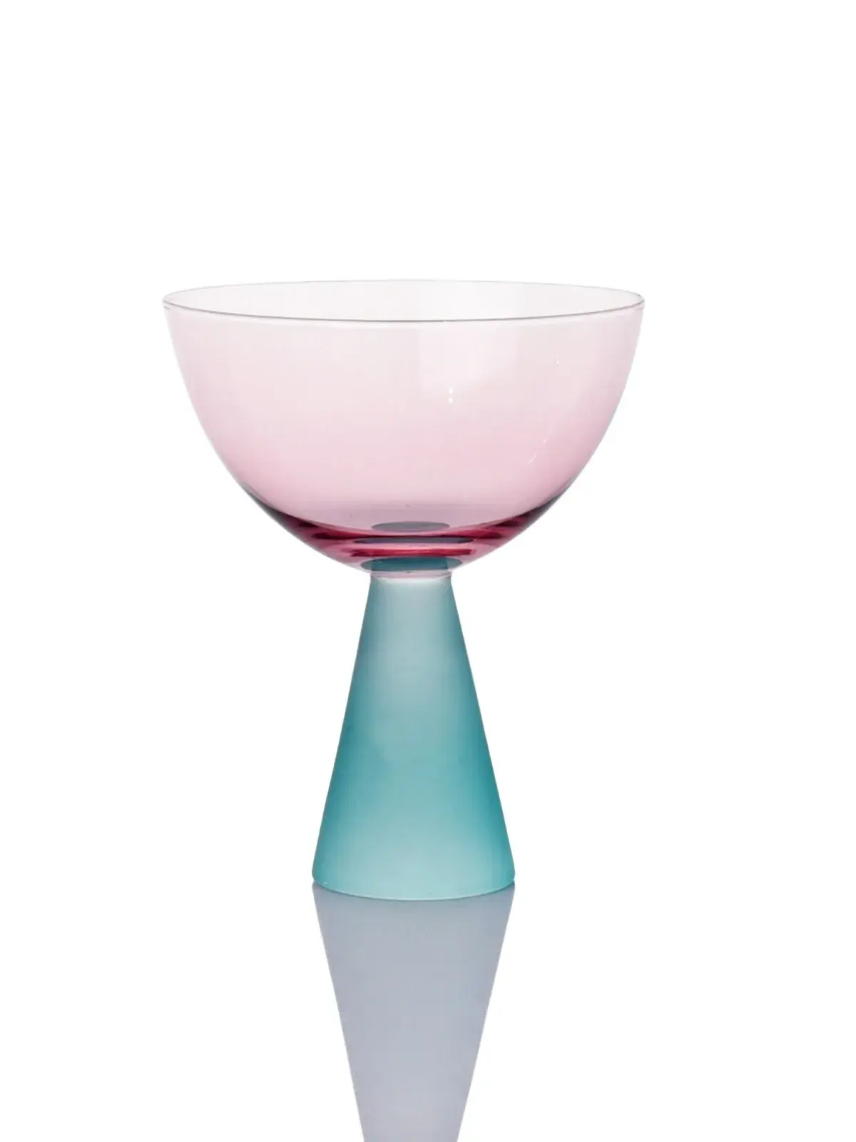 Taça Sobremesa Bicolor Rosa/Azul