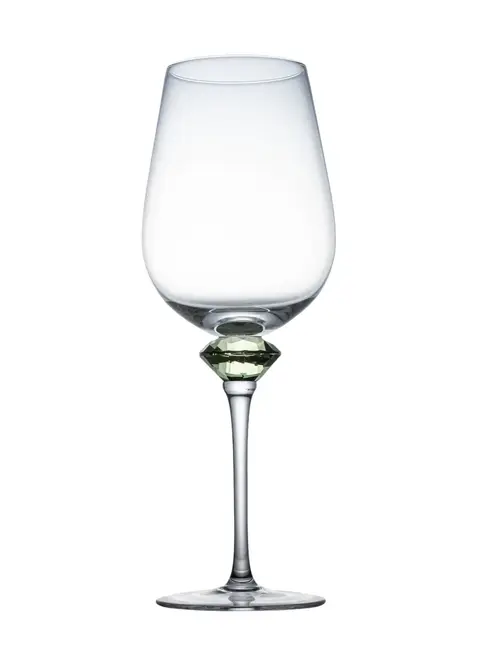 Taça Vinho Branco com Haste Lapidada Diamond