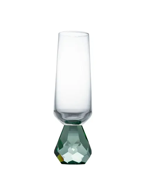 Taça Champagne com Base Diamond Lapidada