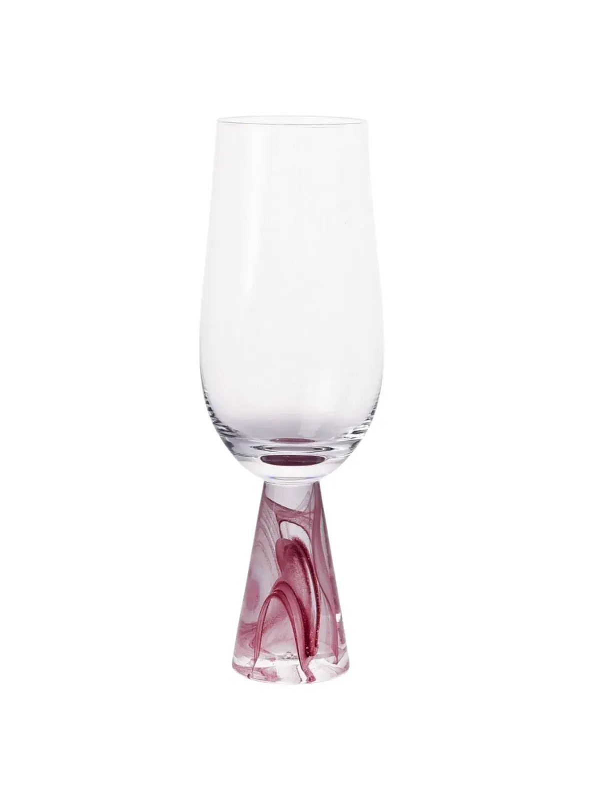 Taça de Vidro com Base Contemporânea Bordô