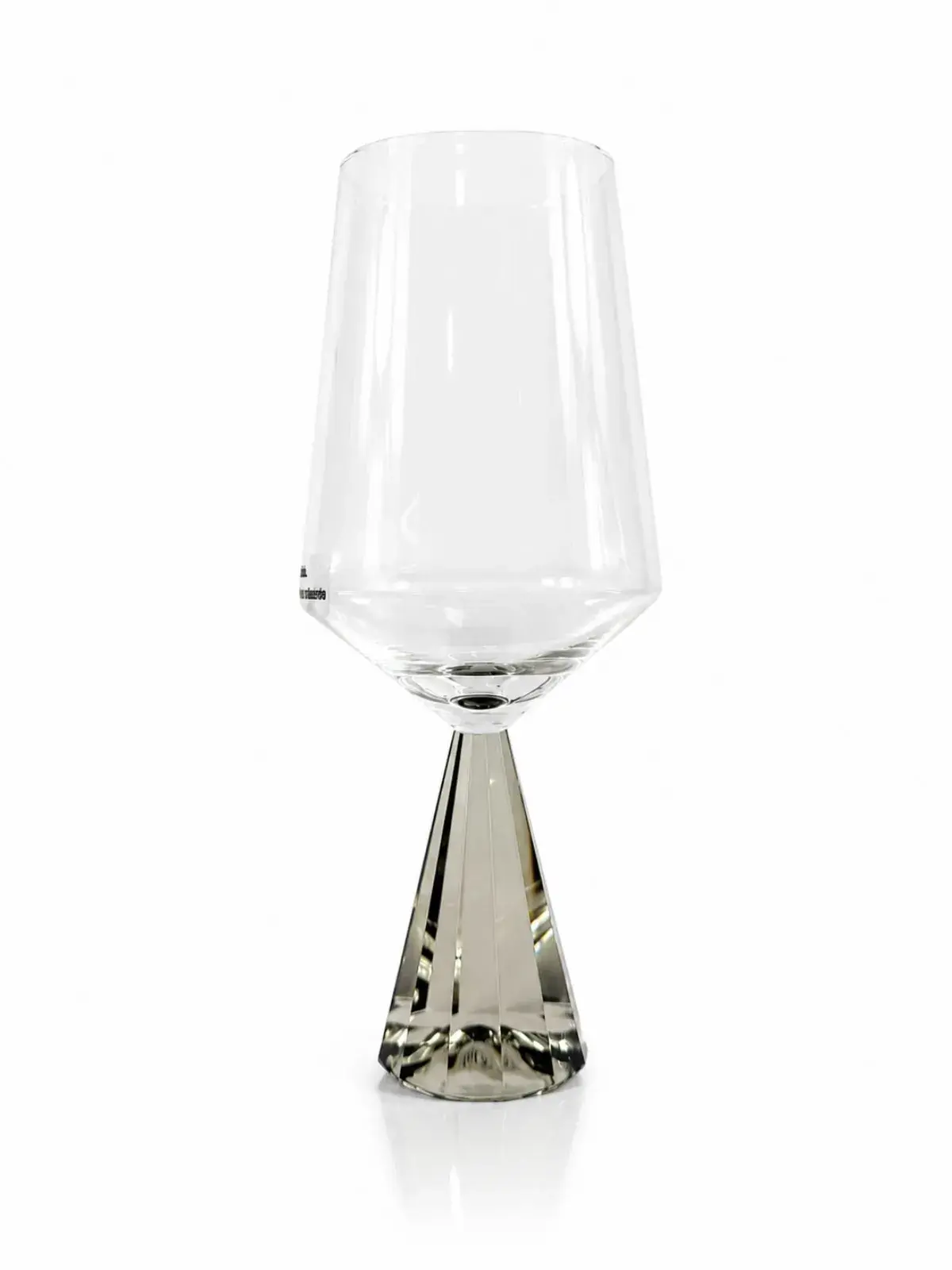 Taça Vinho Tinto Base Geométrica Fumê