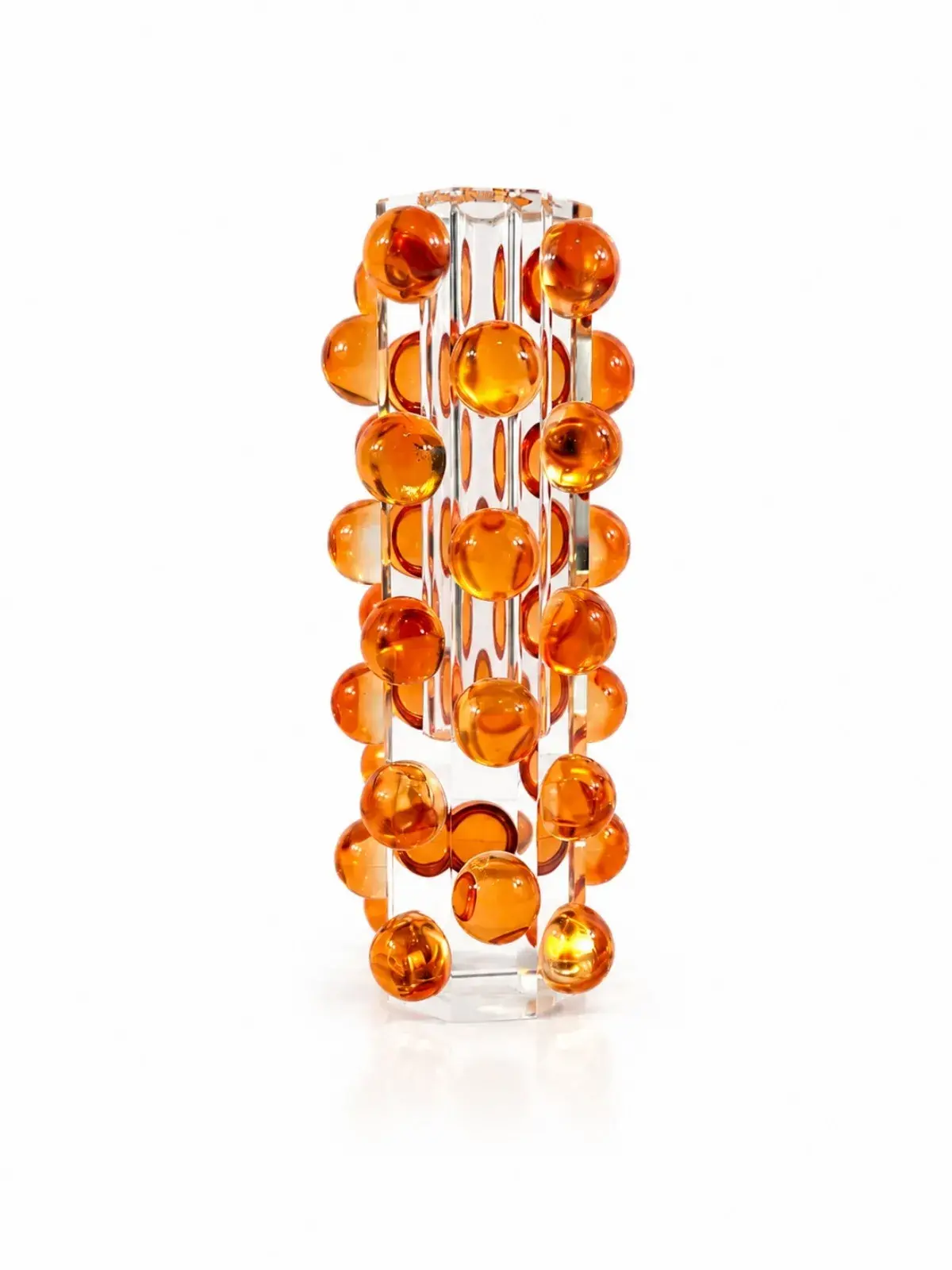 Vaso Solitário de Cristal Laranja