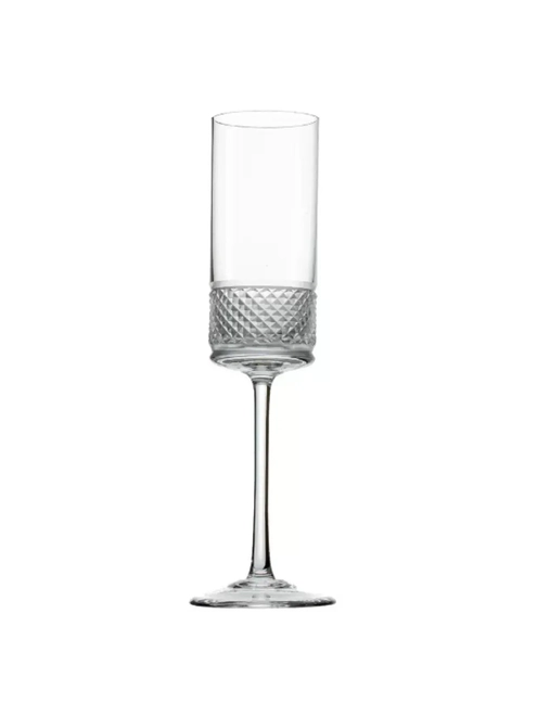 Jogo de 6 Taças Flute para Champagne em Cristal 24% PbO Mozart por Frederico Strauss
