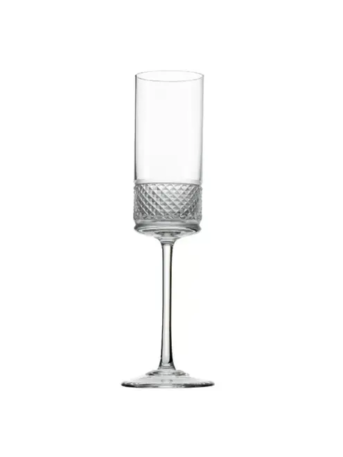 Jogo de 6 Taças Flute para Champagne em Cristal 24% PbO Mozart por Frederico Strauss