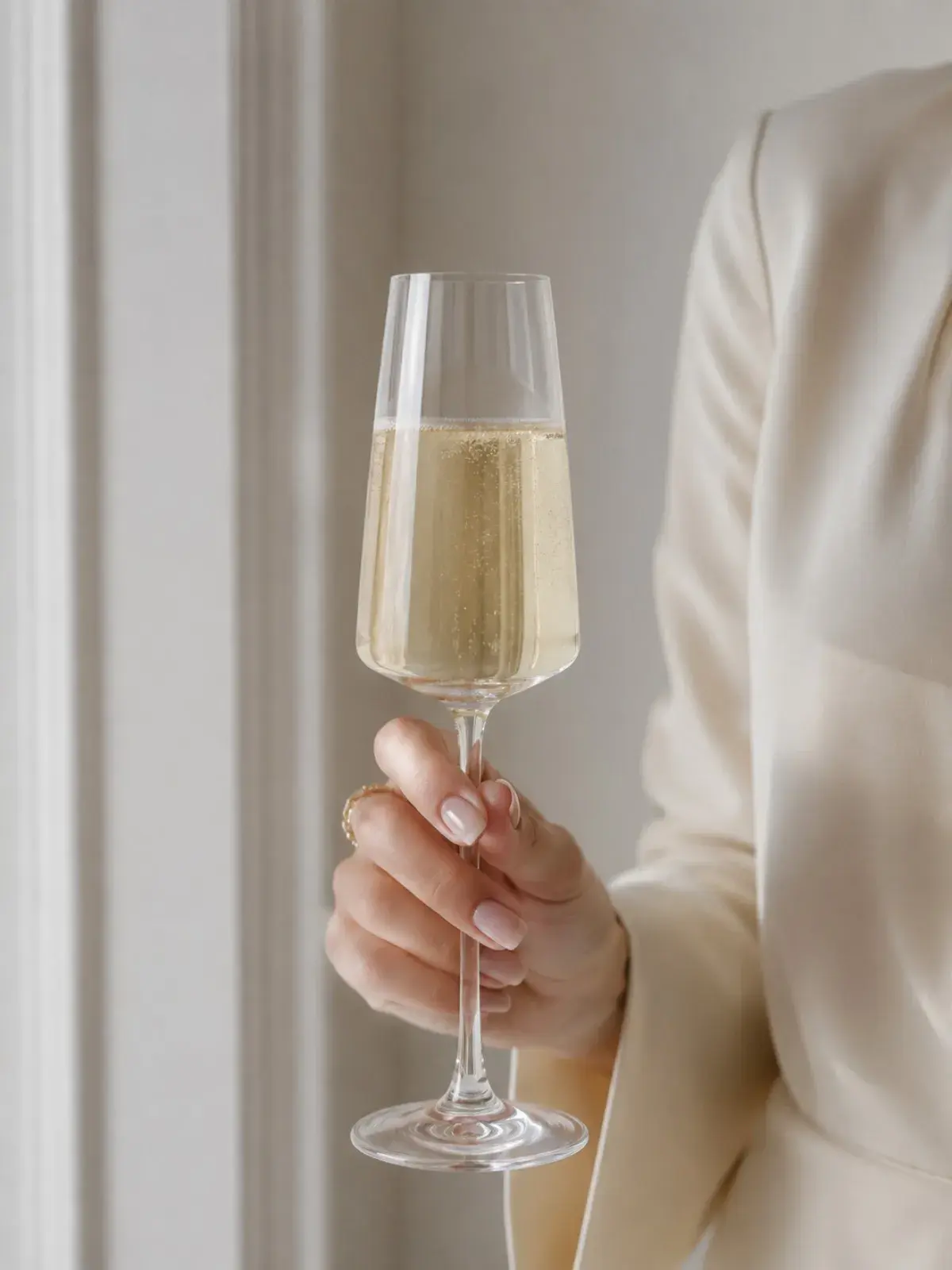 Jogo de 6 Taças Coupe para Champagne em Cristal 24% PbO Mozart Vivaldi por Frederico Strauss 360ml