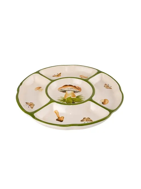 Petisqueira Pequeno em Cerâmica Coleção Cogumelo de Silvestre - Pintado a Mão