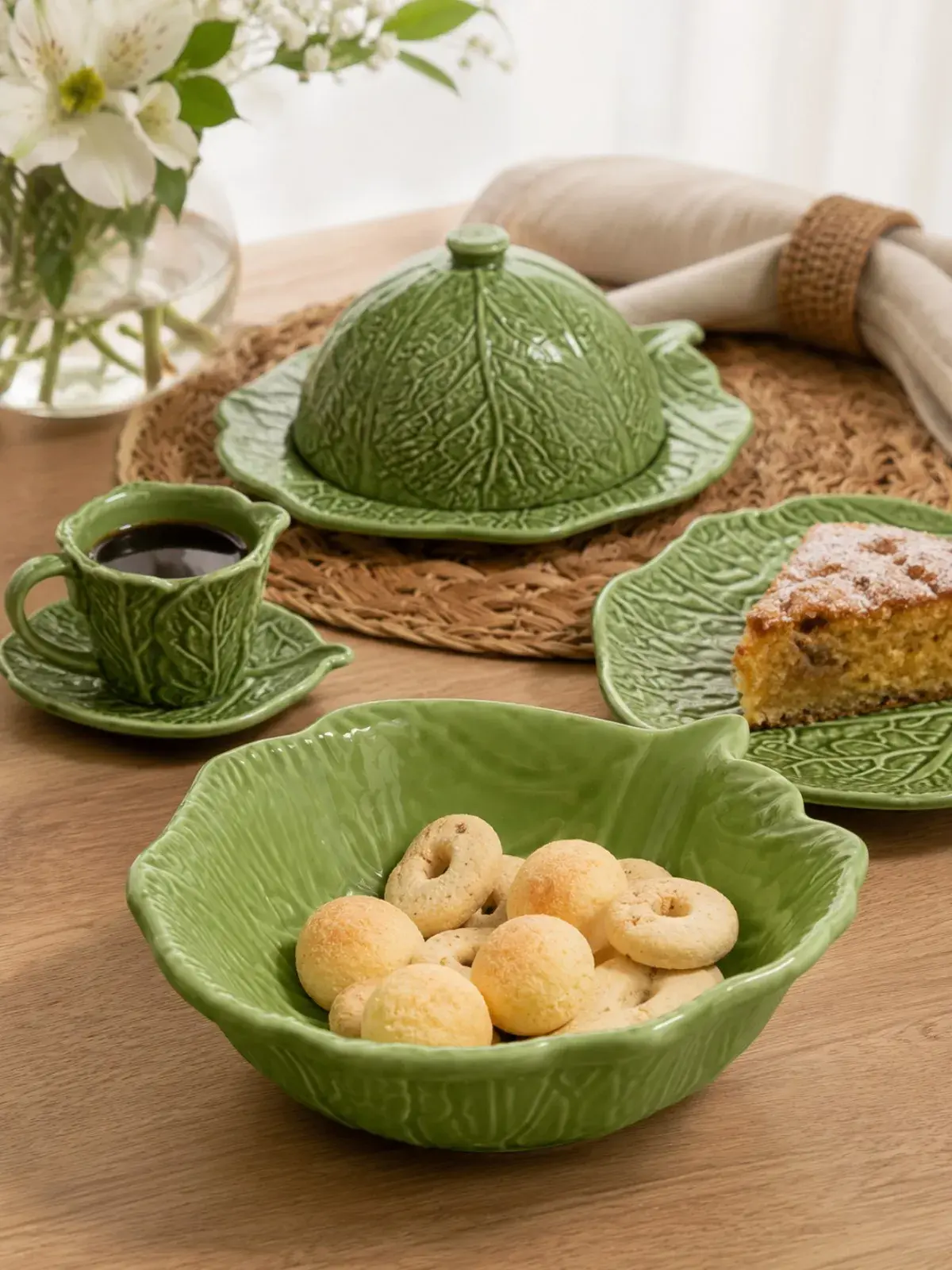 Bowl em Cerâmica Couve Verde 