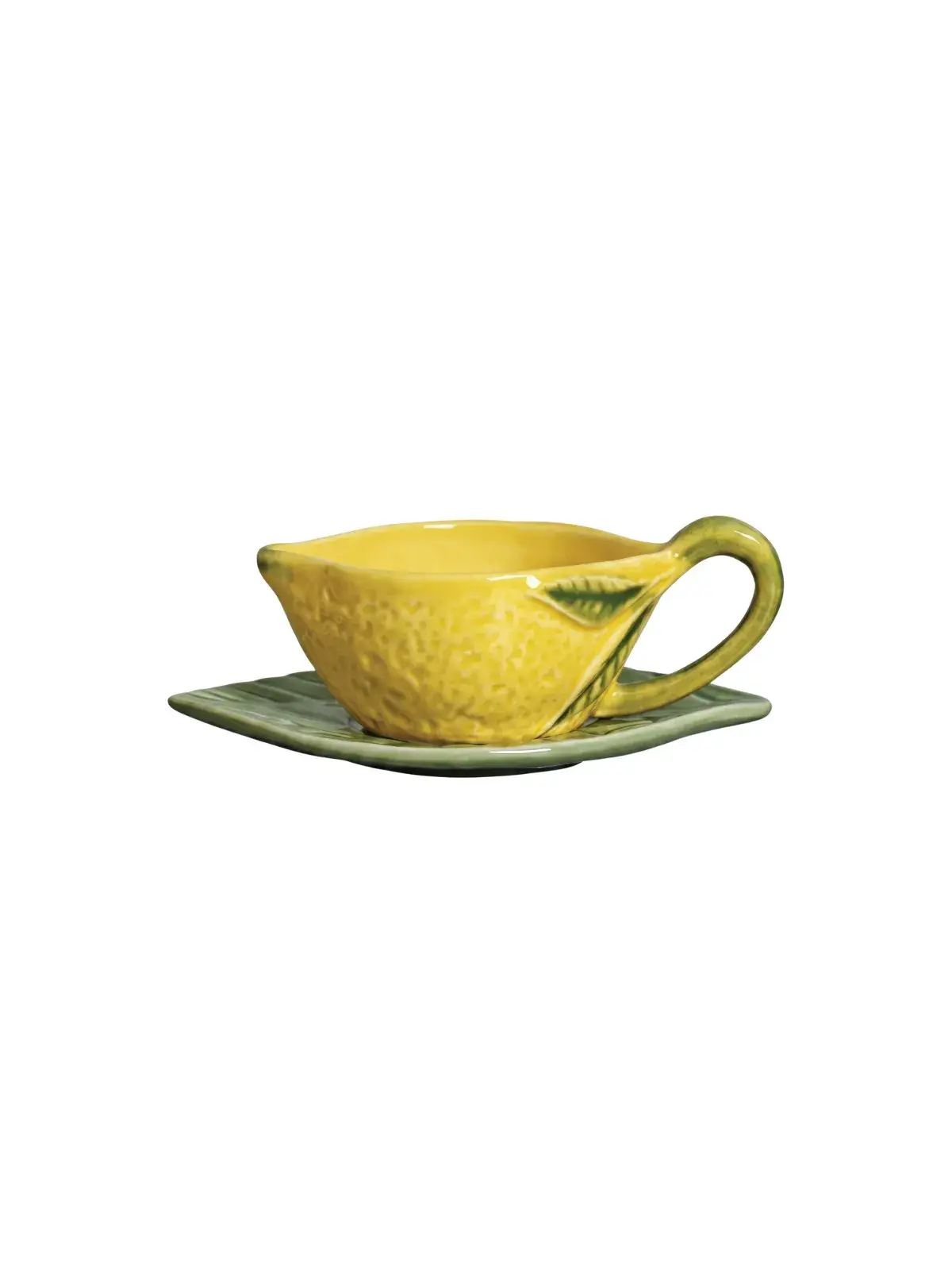 Jogo de 6 Xícaras de Café com Pires em Cerâmica Limão 