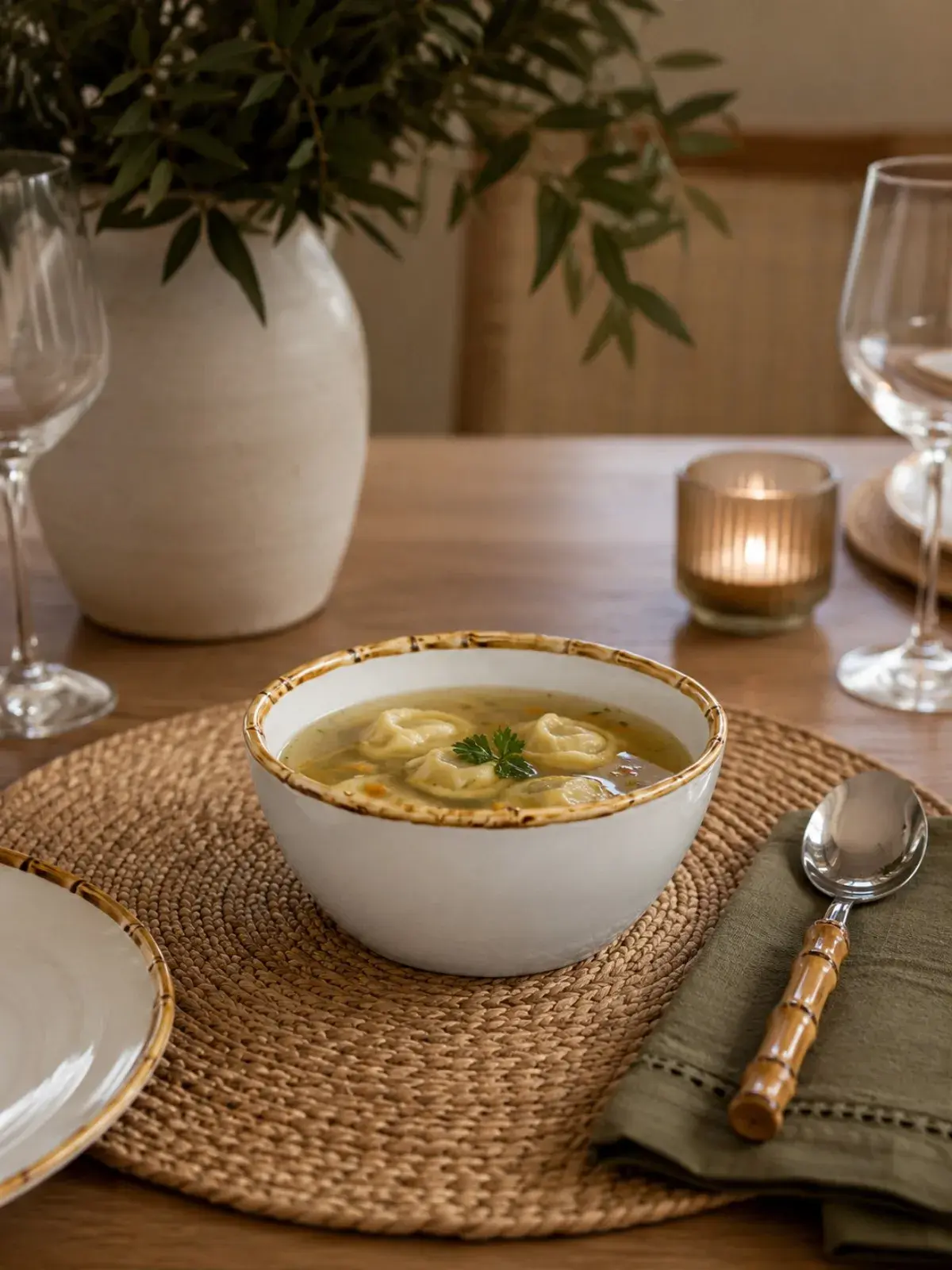 Bowl para Sopa em Cerâmica Bambu 500ml 