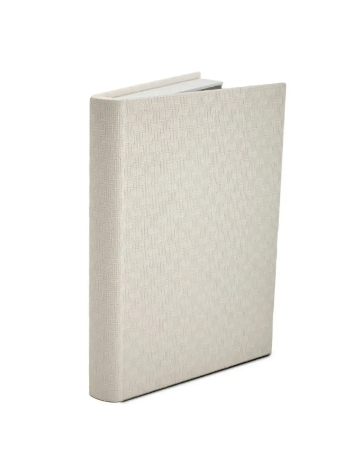 Livro Caixa Decorativo Texturizado em MDF com Revestimento em PU (Couro Sintético) Bege