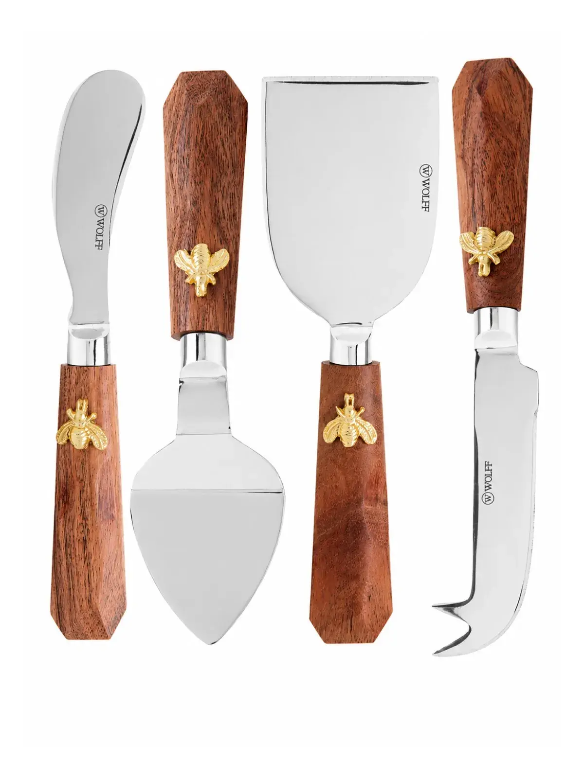 Conjunto Talheres 4 Peças para Queijo New Bee Inox 