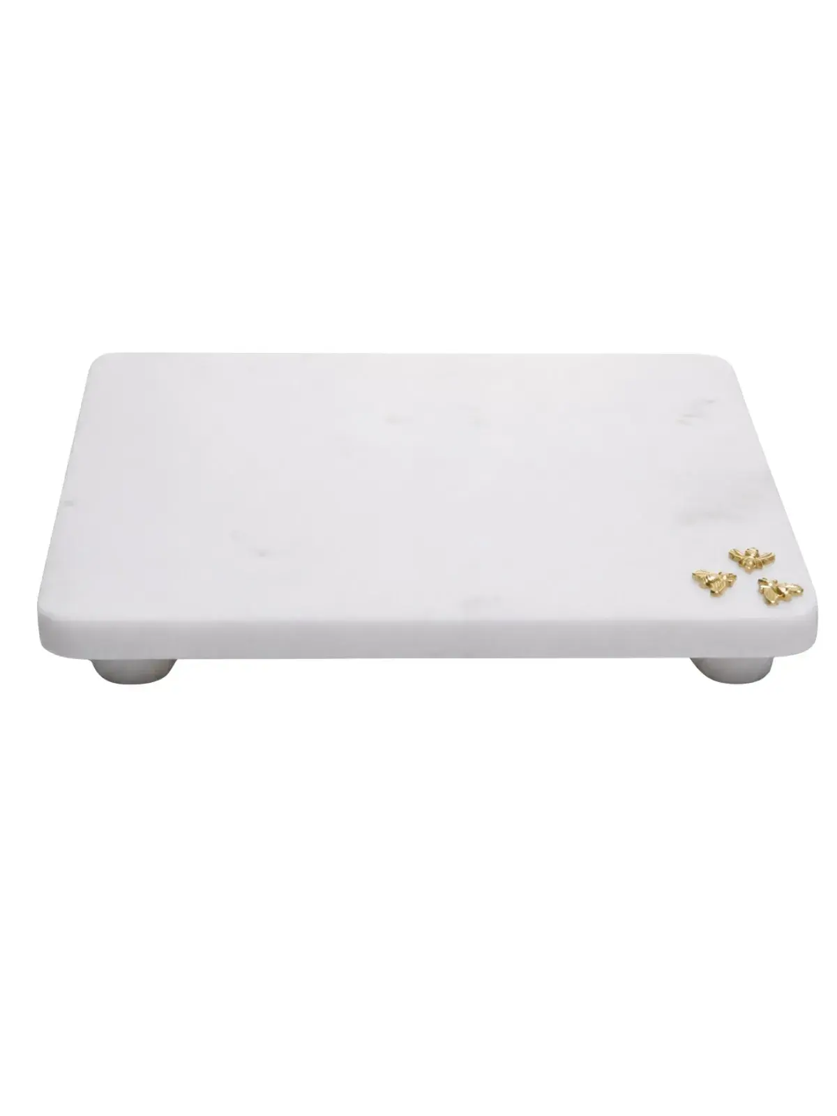 Tábua Retangular Decorativa New Bee Mármore - 28x3x22.5cm 
