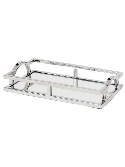 Bandeja Retangular em Aço Inox com Espelho