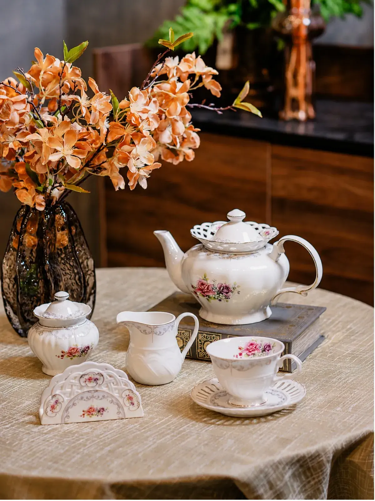 Jogo de 12 Peças para Chá Mon Cheri em New Bone China 220ml