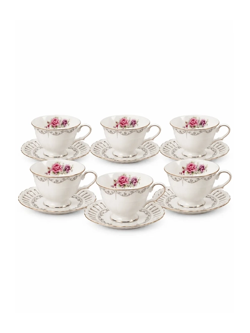 Jogo de 12 Peças para Chá Mon Cheri em New Bone China - 220ml