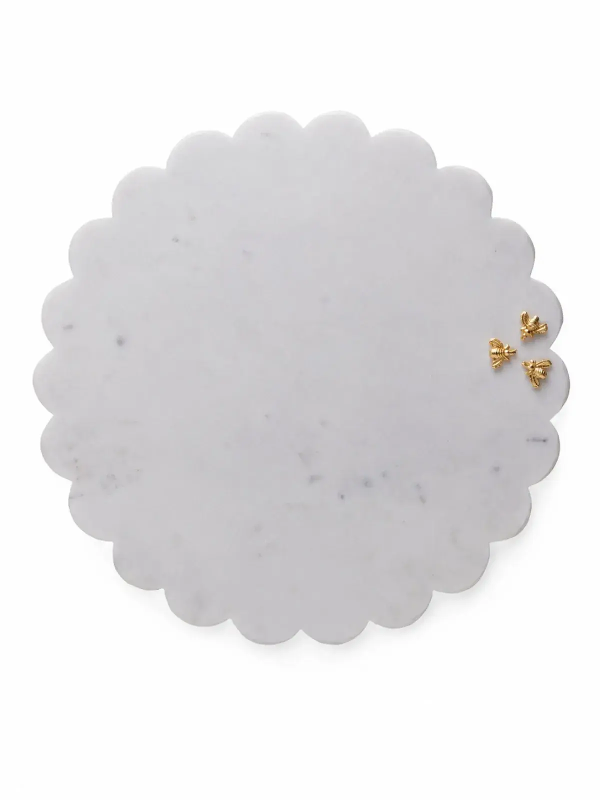 Tábua Redonda Giratória Decorativa New Bee Mármore - 30.5x3.5cm 