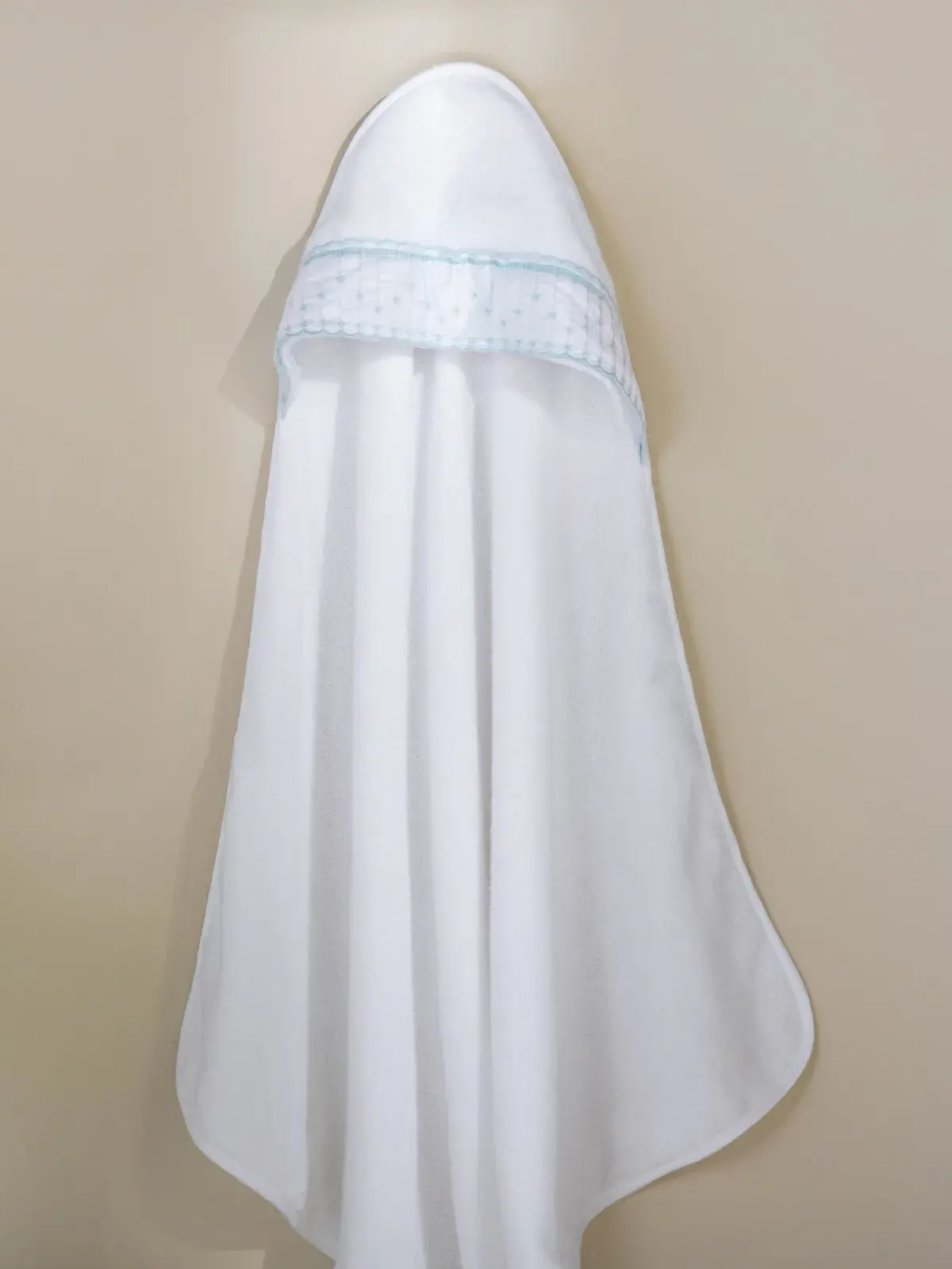 Toalha com Capuz Trussardi Baby 100% algodão Marco Branco Soft/Blue