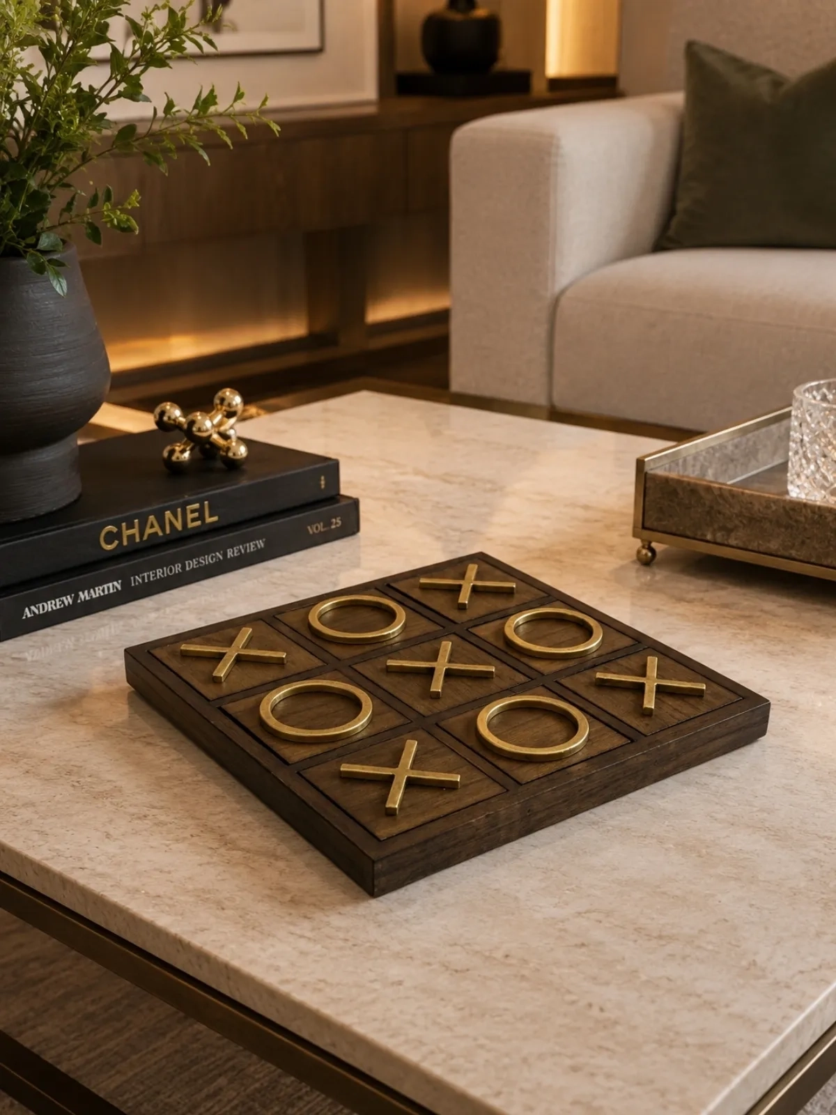Jogo da Velha Decorativo em Madeira 