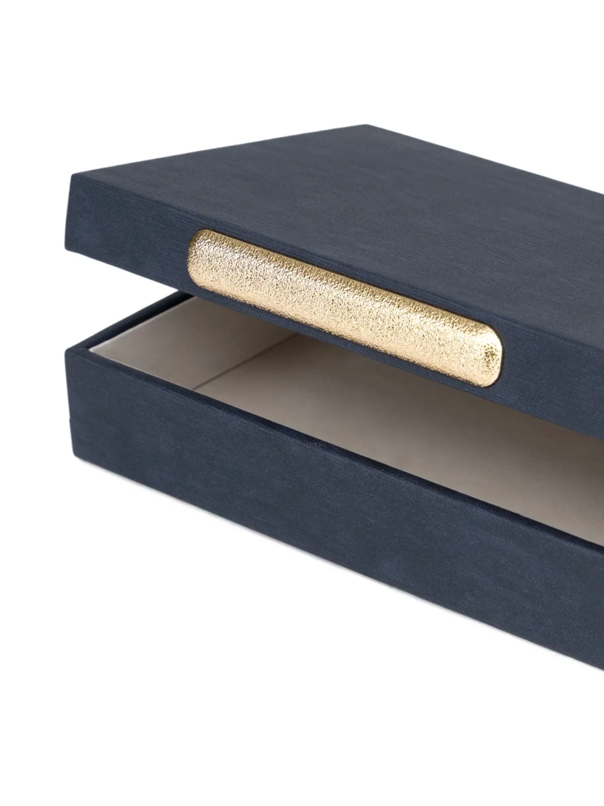 Caixa em Mdf com Revestimento em PU Azul Marinho G