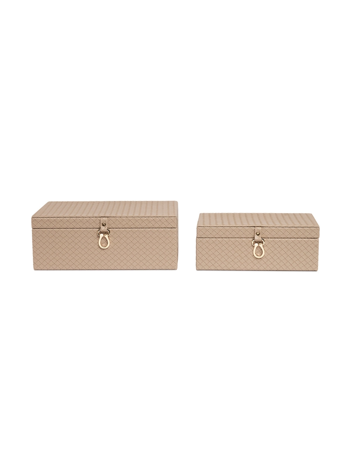 Caixa em Mdf com Revestimento em PU Bege 