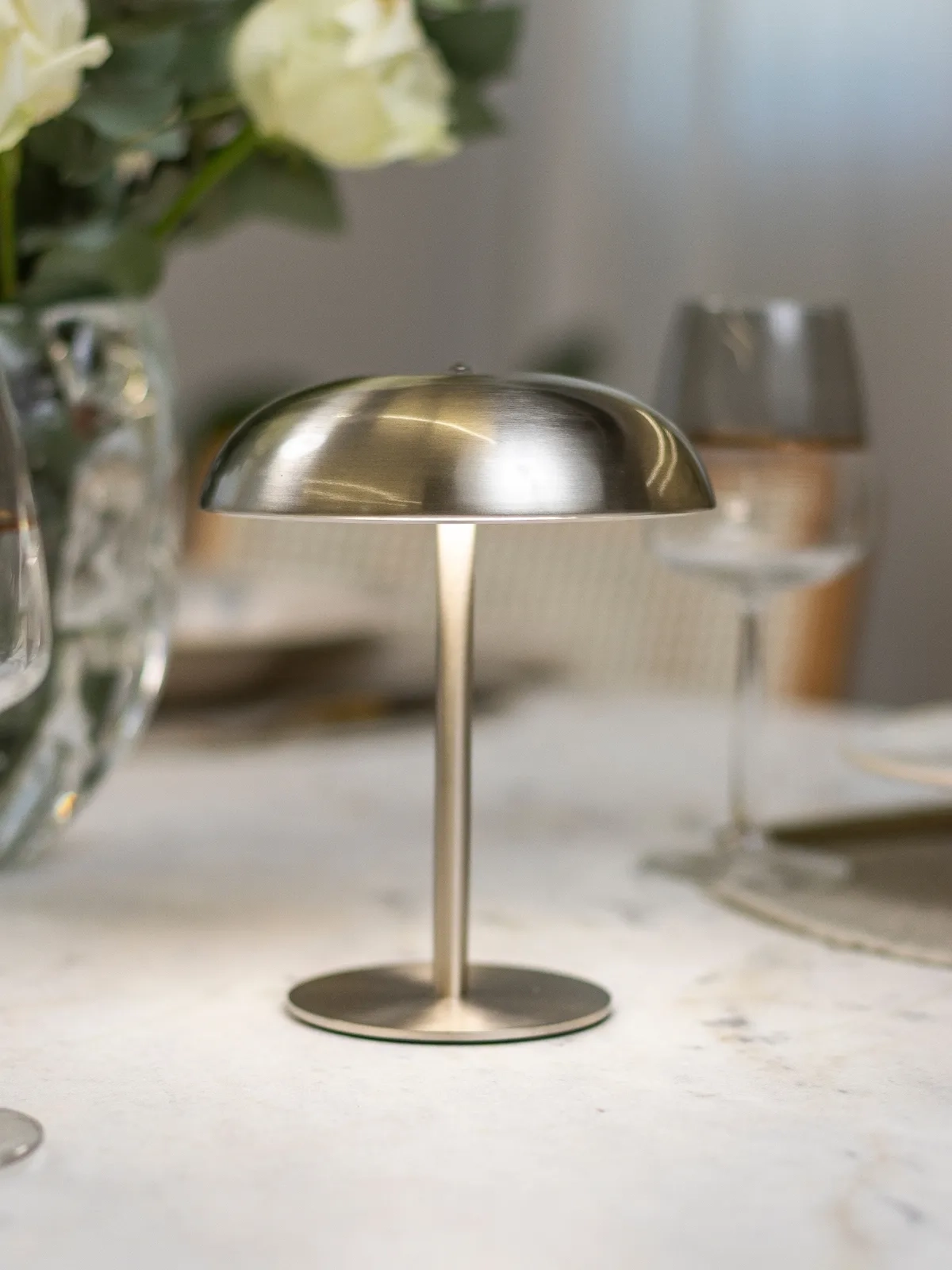 Luminária Touch de Mesa Yule Old Silver 