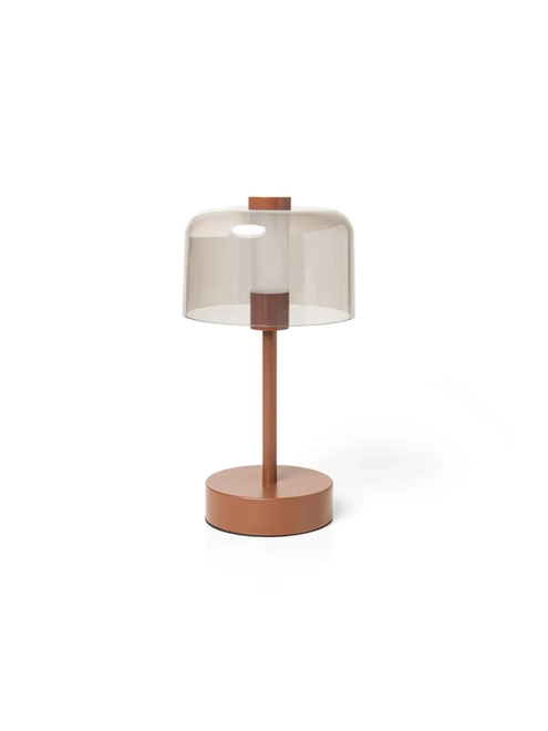 Luminária de Mesa Ártico Lumea Mocca Efeito Fogo