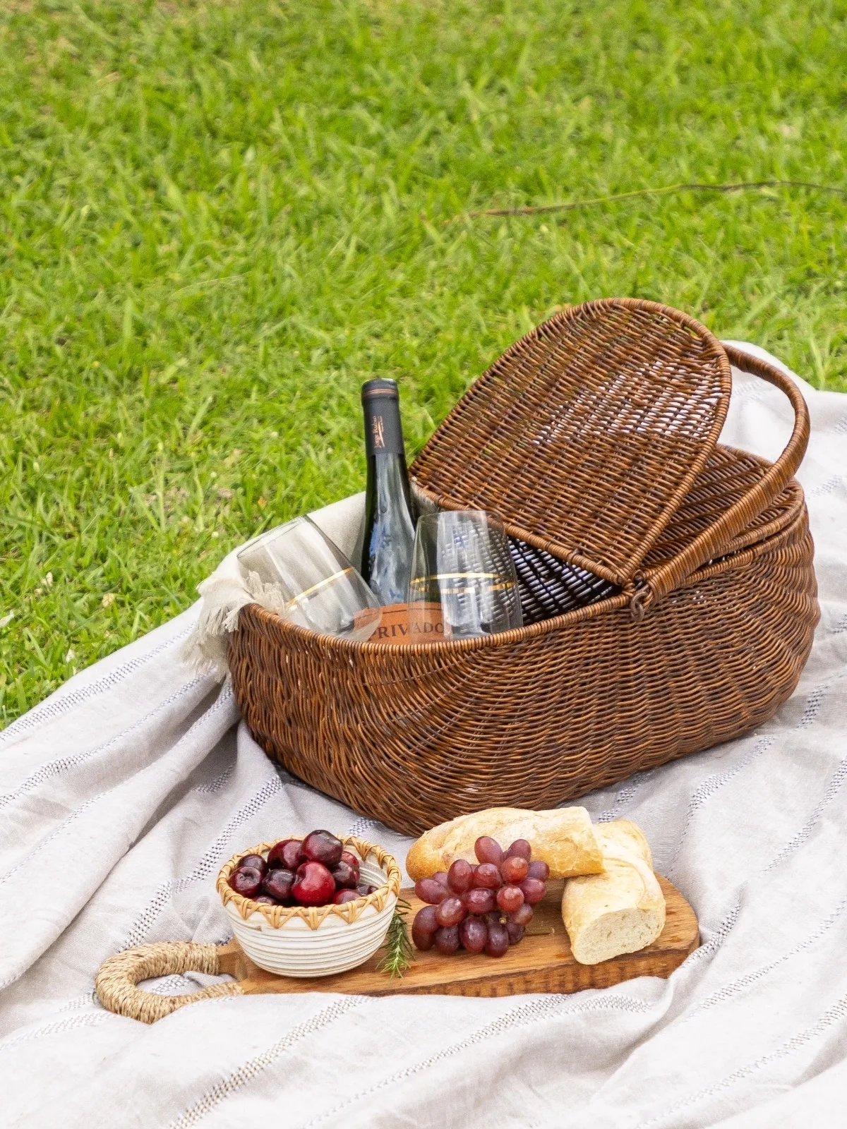 Cesta de Picnic Liam Natural 42cm x 26cm 