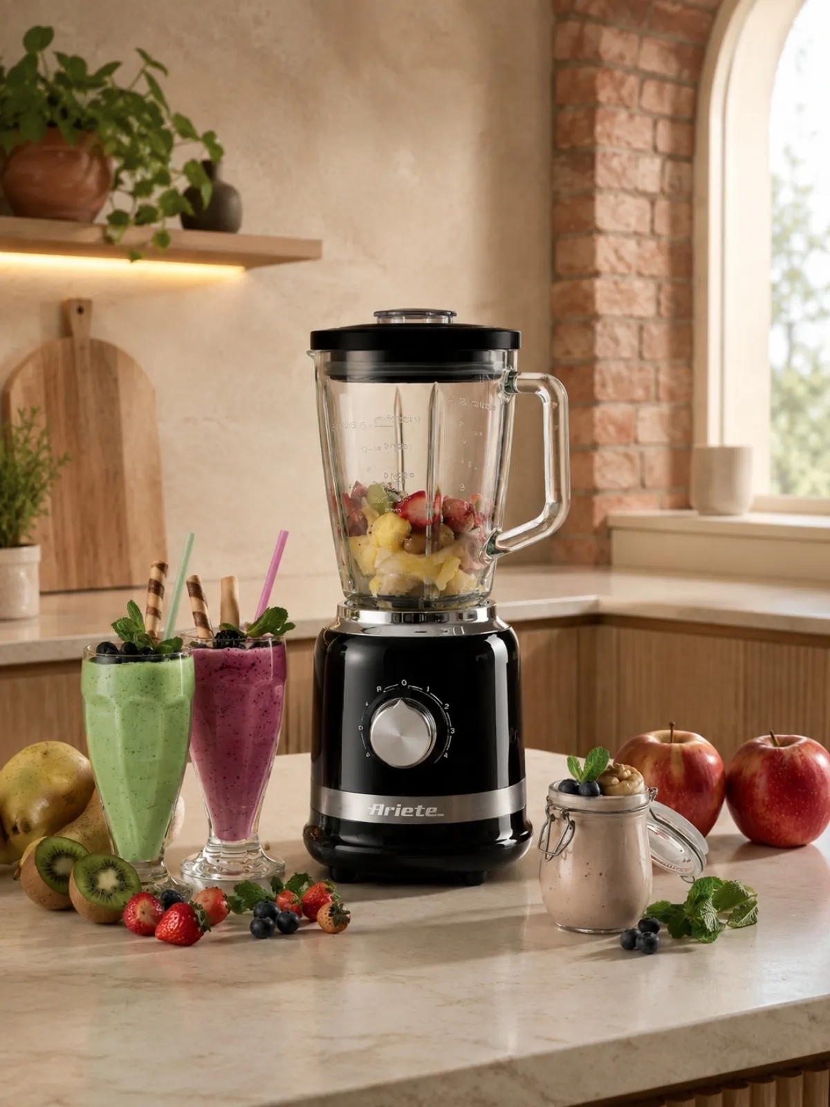 Liquidificador Ariete Moderna 1000W - Toque Atemporal Preto