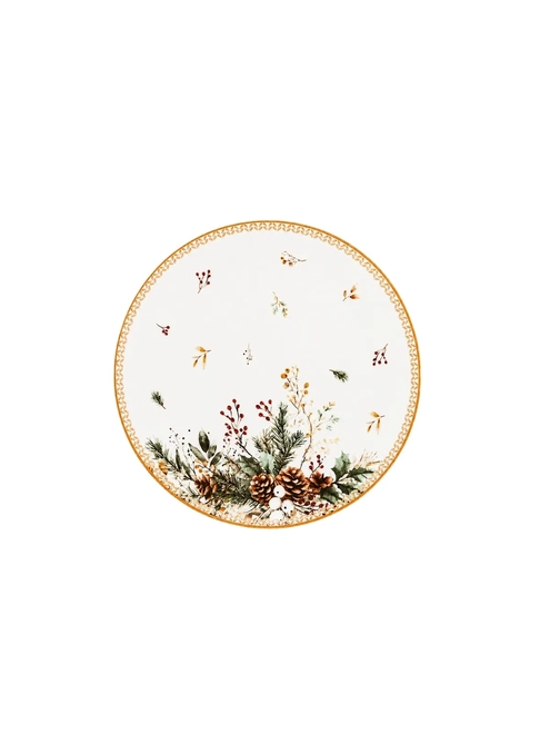 Prato de Sobremesa Aquarelle Classic Pinhas - 20cm