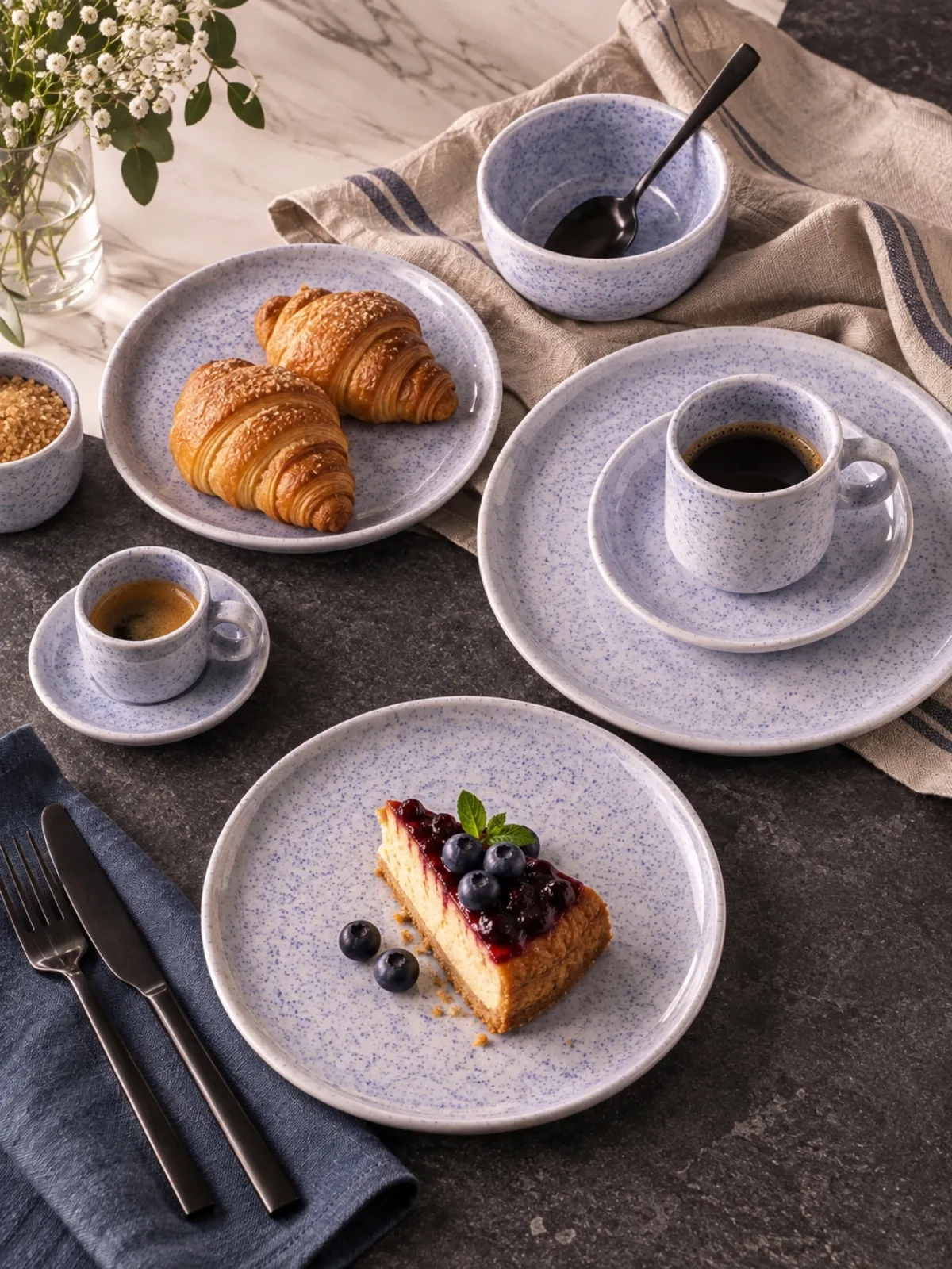 Tigela em Porcelana Bold Areias Azul