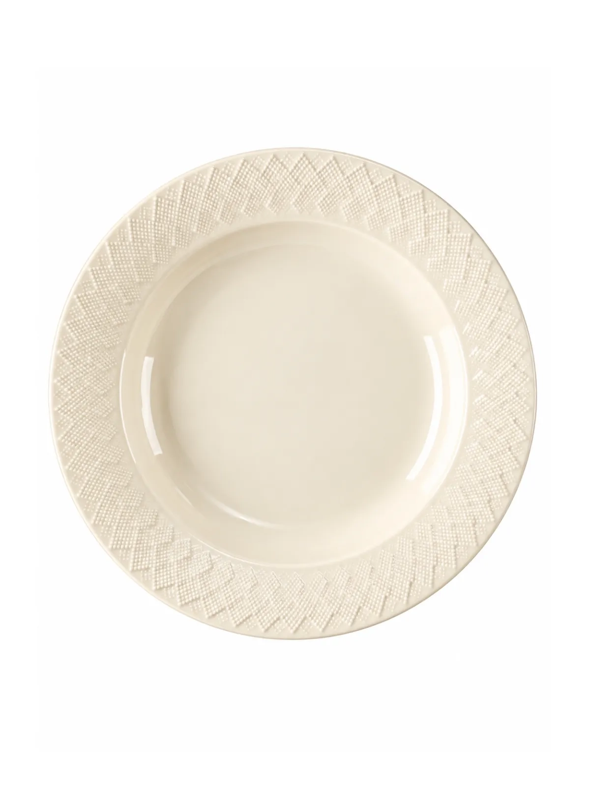 Prato Fundo em Porcelana Grão Marfim