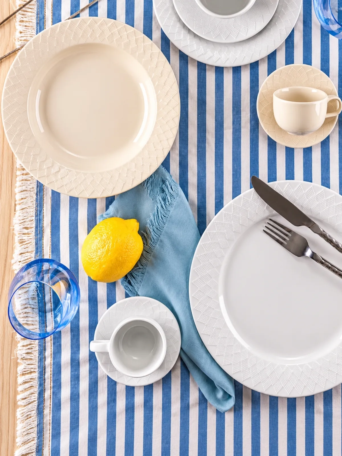 Prato Fundo em Porcelana Grão Marfim