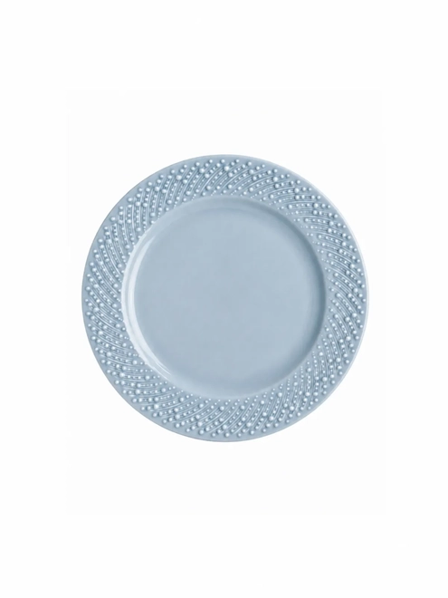 Prato de Sobremesa em Porcelana Coral Azul