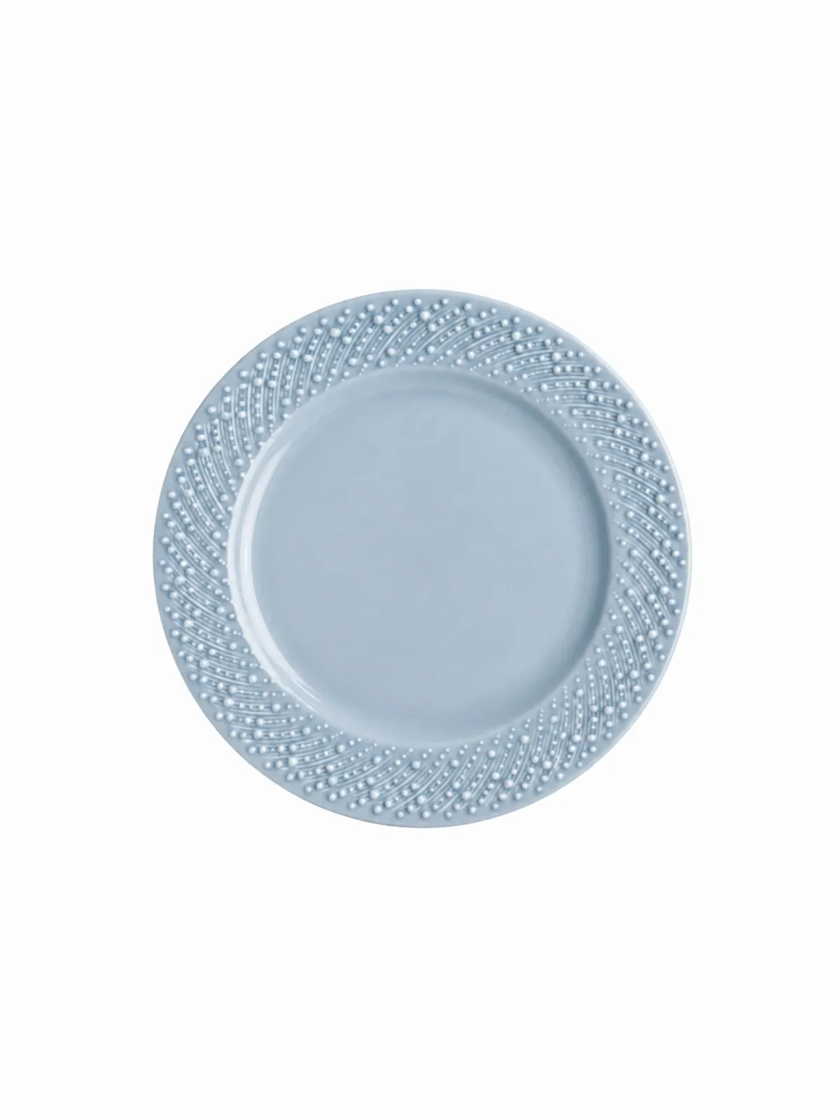 Prato de Sobremesa em Porcelana Coral Azul