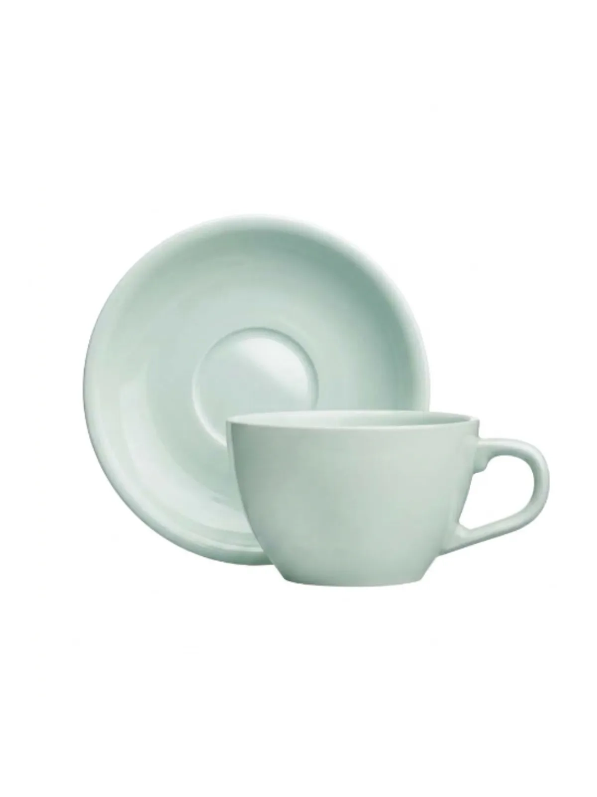 Xícara com Pires Oval em Porcelana 150ml Azul
