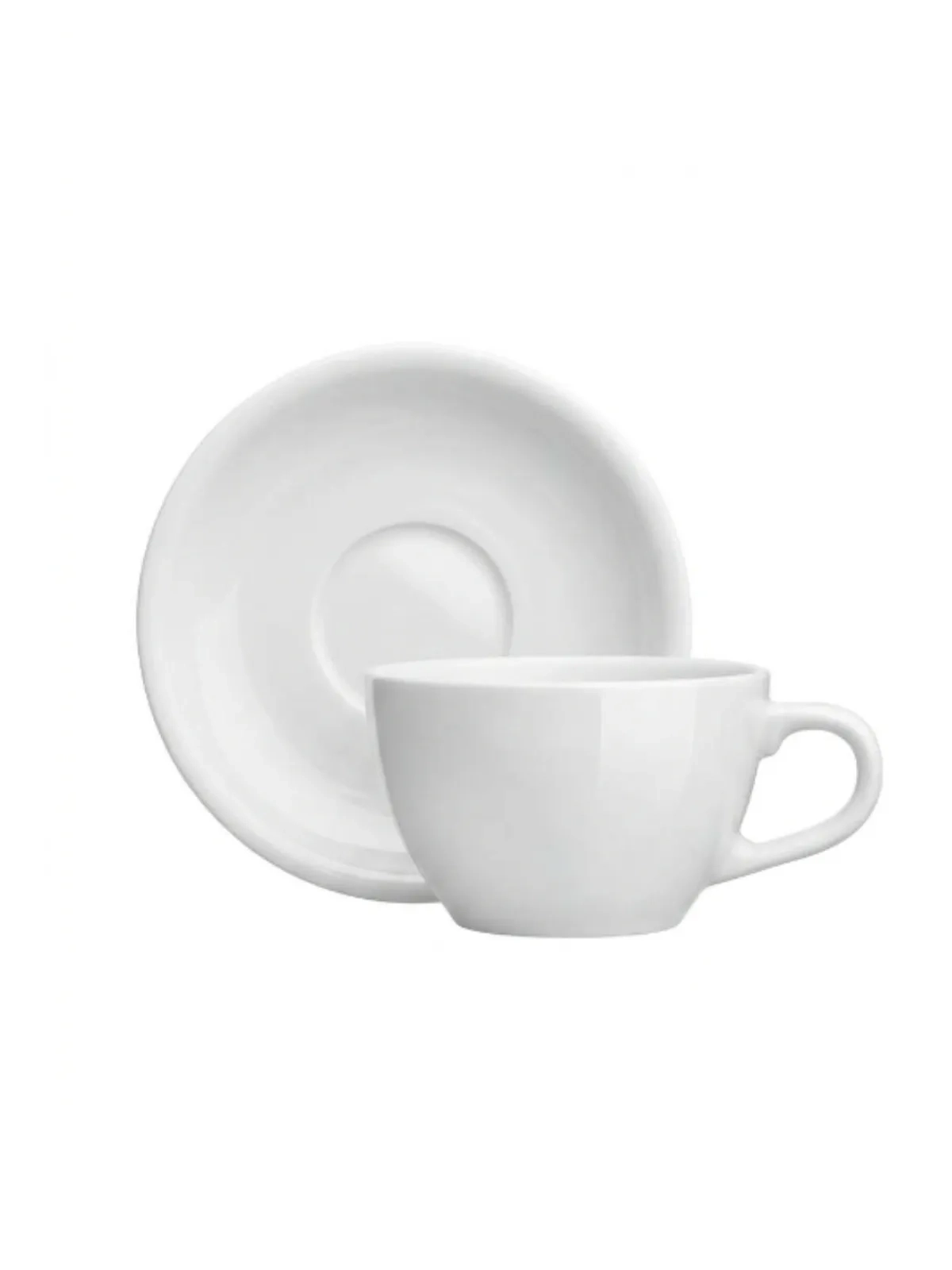 Xícara com Pires Oval em Porcelana 150ml Branco