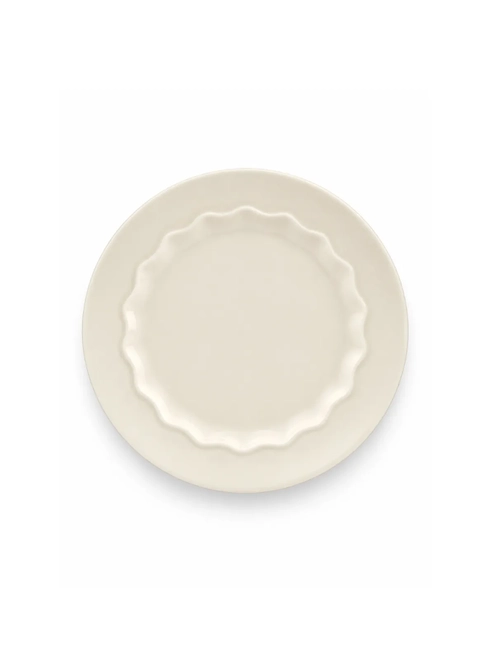 Prato de Sobremesa em Porcelana Orla Marfim