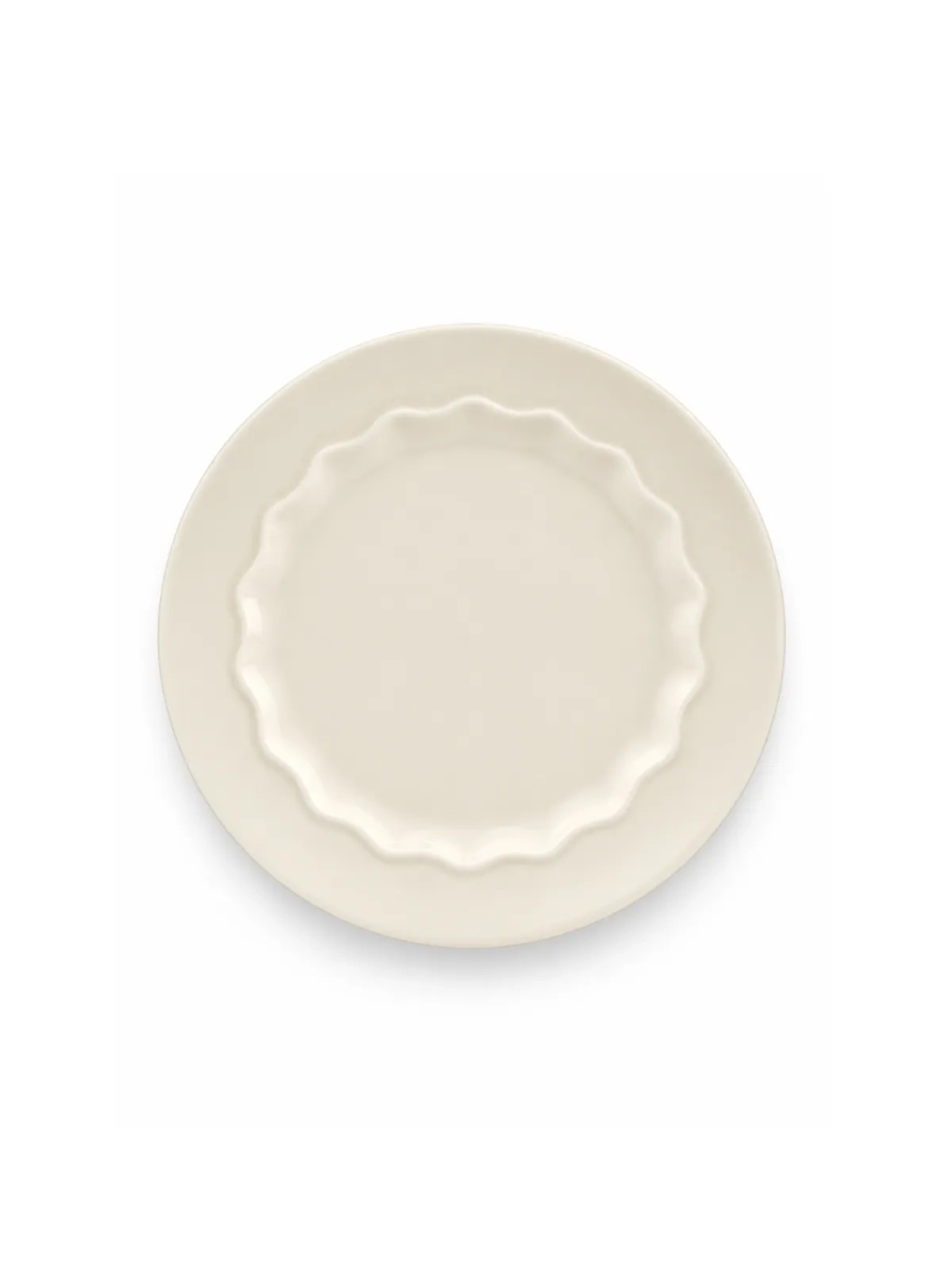 Prato de Sobremesa em Porcelana Orla Marfim