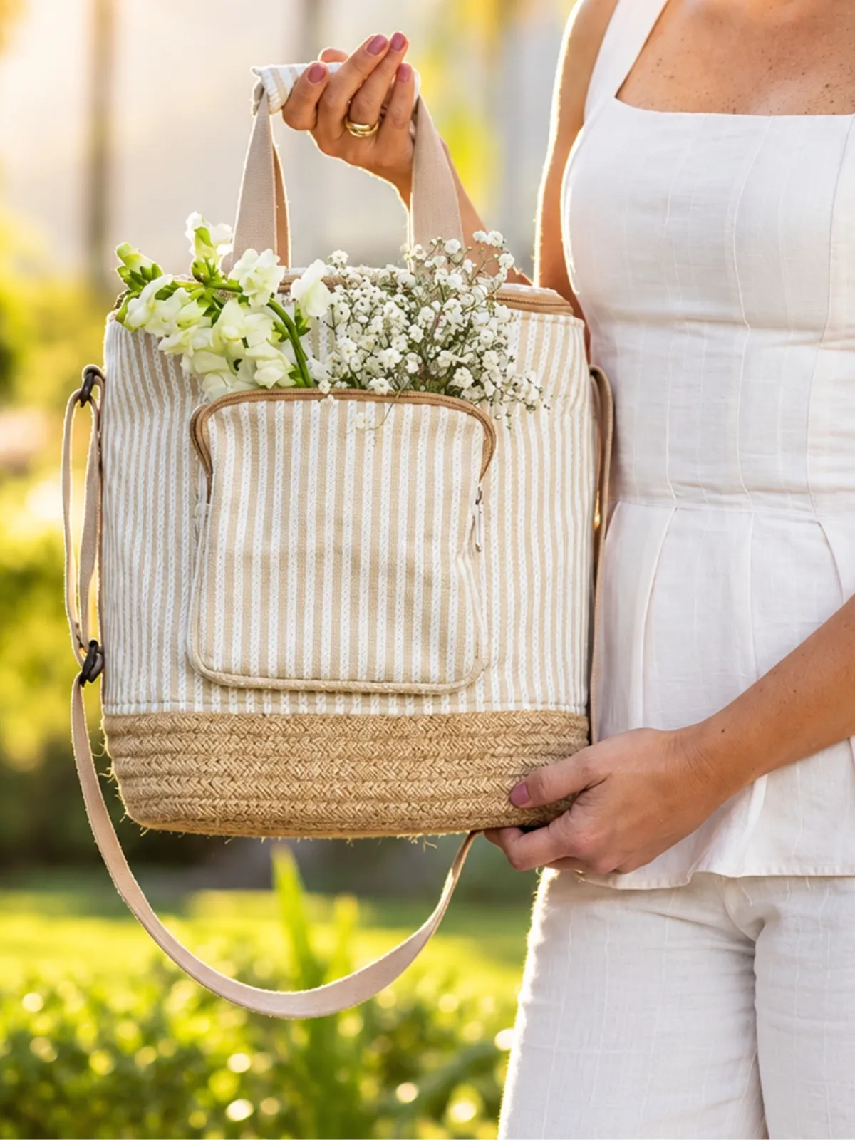 Bolsa Termica Picnic Juta Isla Off White 