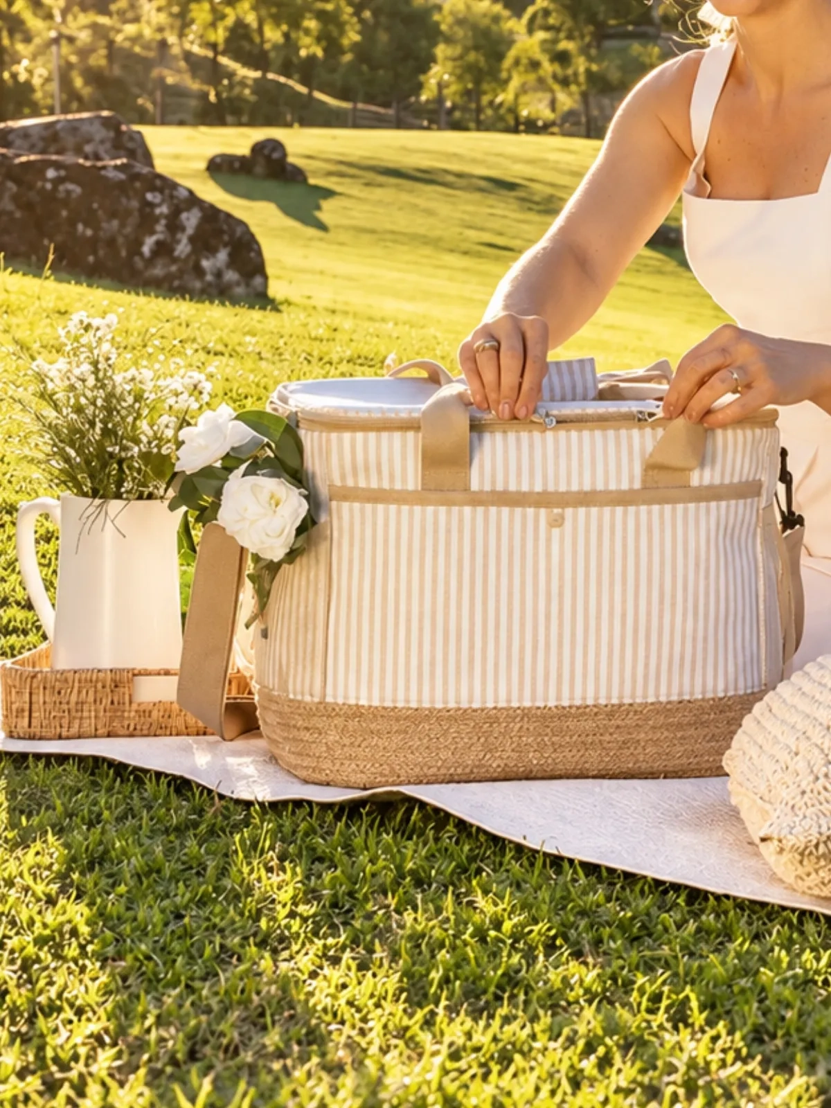 Bolsa Termica Picnic Juta Yara Off White 