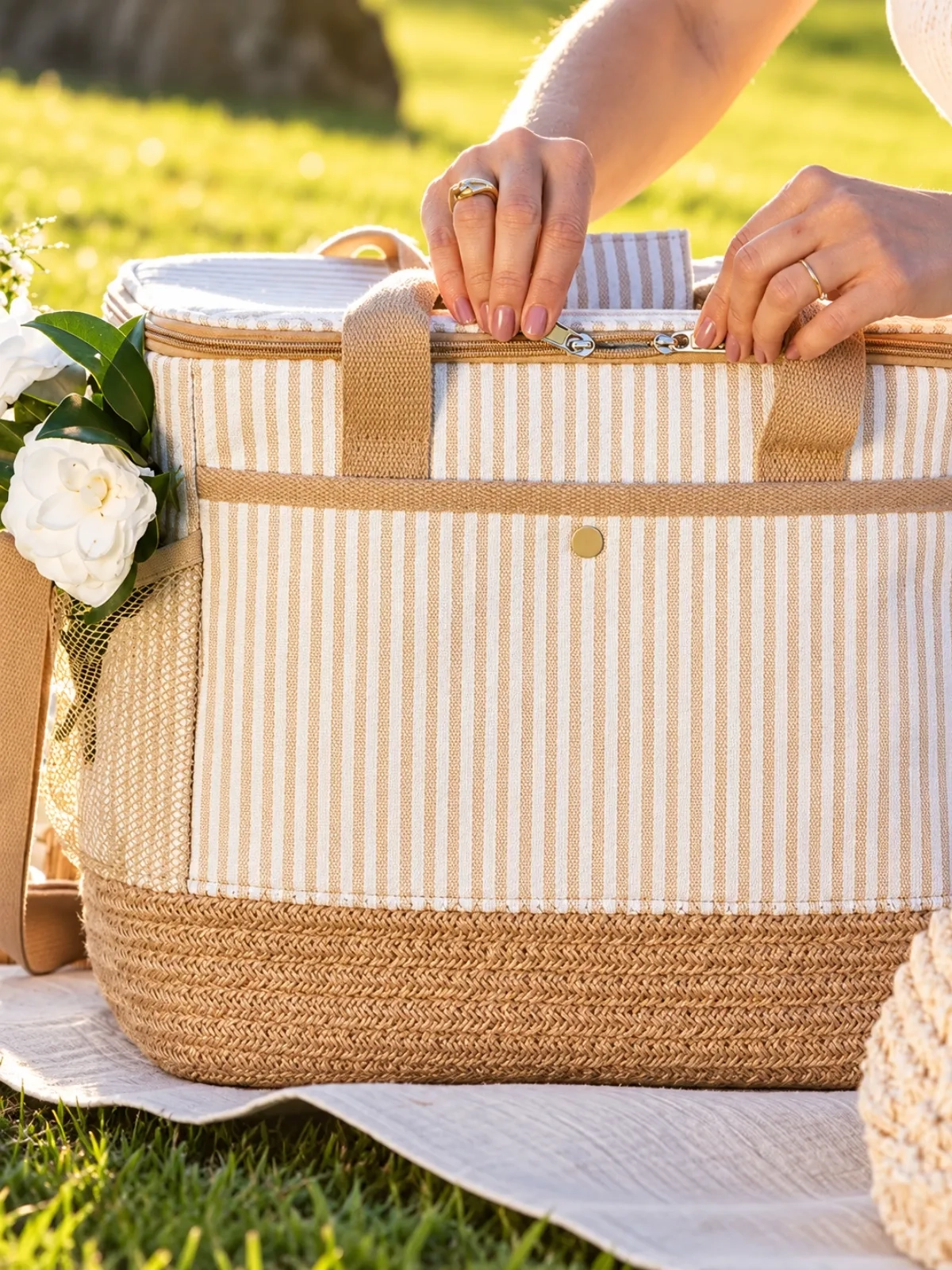 Bolsa Termica Picnic Juta Yara Off White 